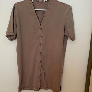 Chico's Tan Button Down Shirt